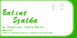 balint szalka business card